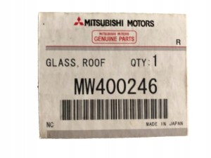 Mw400246 Szyba Szyberdachu OE Mitsubishi Outlander