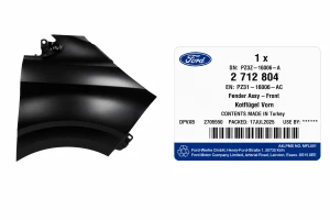 2712804 BŁOTNIK PRZÓD ORYGINAŁ OE FORD TRANSIT TOURNEO CUSTOM TTU 2023-